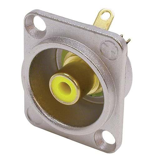 Bild von RCA chassis D nikkel/geel