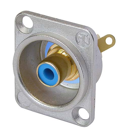 Bild von RCA chassis D nikkel/blauw