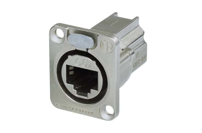 Bild von etherCON CAT6A chassis D-shape RJ45 nickel