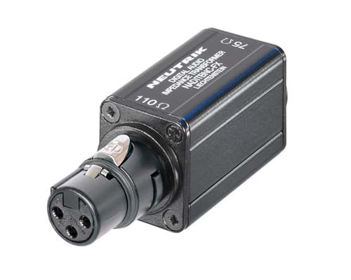 Picture of adapter AES/EBU + trafo 110-75 Ohm / BNC female <> XLR-female cable