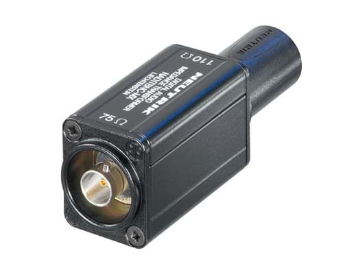 Picture of adapter AES/EBU + trafo 110-75 Ohm / BNC female <> XLR-male cable