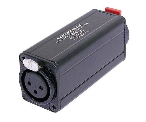 Picture of adapter audio+trafo / XLR-female <> jack 6,3mm mono locking