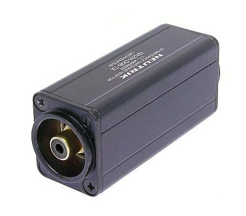 Picture of adapter audio+trafo / XLR-male <> RCA female zwart