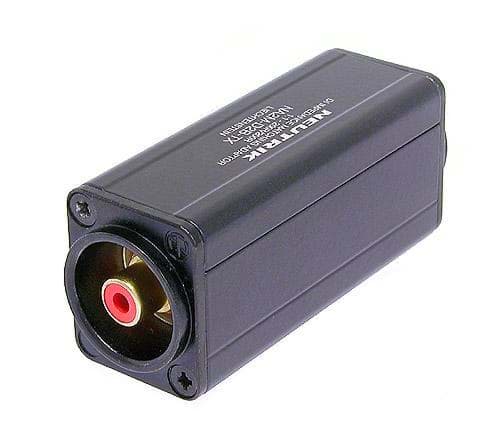 Picture of adapter audio+trafo / XLR-female <> RCA female rood