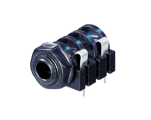 Bild von jack 6,3mm chassis 2-polig PCB8 PVC nut NYS