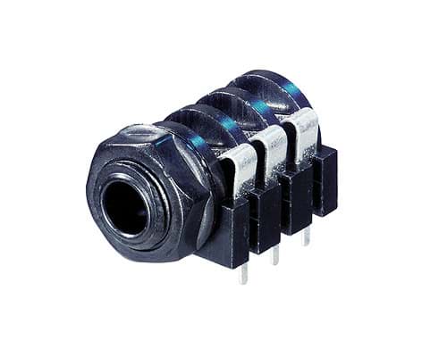 Bild von jack 6,3mm chassis 3-polig PCB8 PVC nut NYS