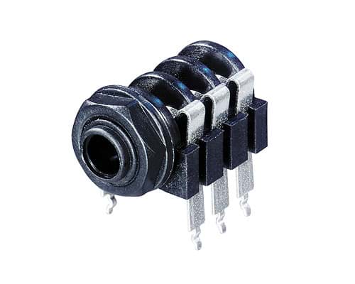 Bild von jack 6,3mm chassis 3-polig PCB15 pvc nut