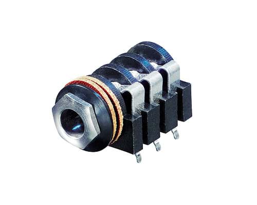 Bild von jack 6,3mm chassis 3-polig PCB8 chrome nut NYS