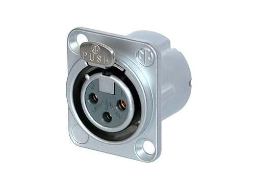 Picture of XLR chassis DLX 3 pin bus high temperature chroom