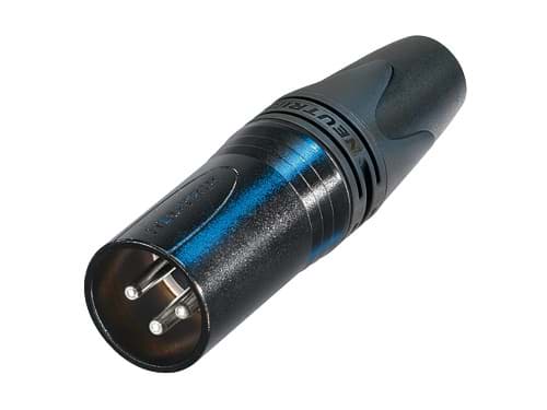 Afbeelding van XLR kabeldeel 3 pin pen zwarte behuizing Ag contact d8-10mm BULK