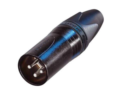 Bild von XLR kabeldeel 3 pin pen zwarte behuizing zilvercontacten krimp