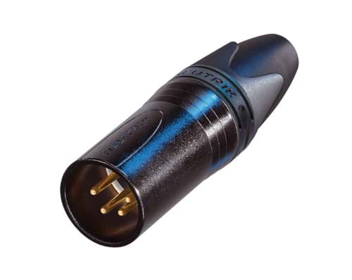 Afbeelding van XLR kabeldeel 4 pin pen zwarte behuizing goudcontacten XX