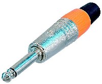 Bild von jack 6,3mm profi steker 2-polig nikkel BULK