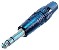 Bild von jack 6,3mm profi steker 3-polig zwart BULK
