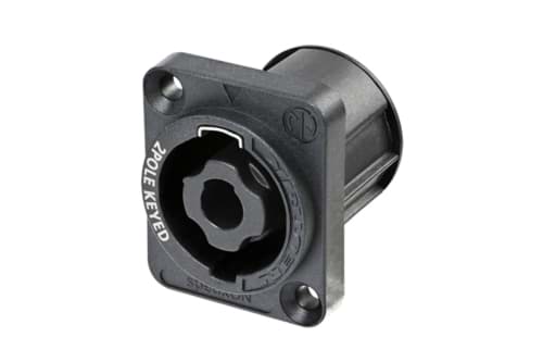 Bild von speakON 2-polig chassis D-size tab 4,8x0,5mm IEC62368-1