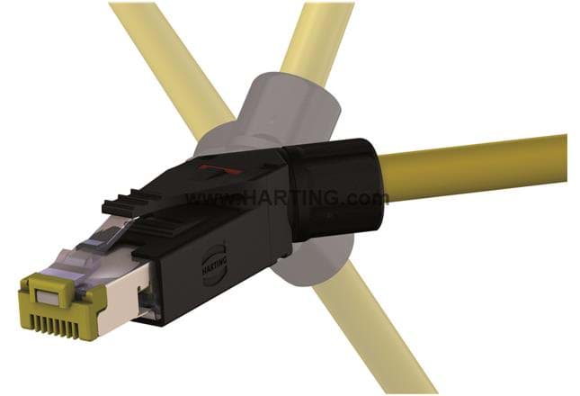 Picture of RJ45 field connector CAT6A 45gr 4 posities