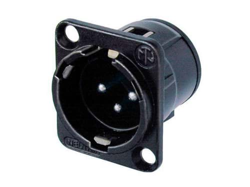 Bild von XLR chassis D 3p male PCB-V zwart