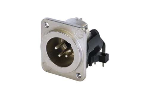 Bild von XLR chassis D 4p male PCB-H M3 V-0