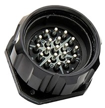 Bild von Showline 19 pin panel with nut male black solder LNE*