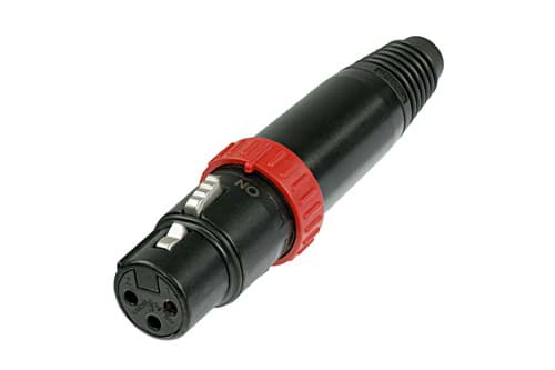 Bild von XLR kabeldeel 3 pin bus zwarte behuizing met schakelaar