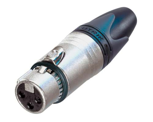 Picture of XLR kabeldeel 3 pin bus EMC nikkel behuizing