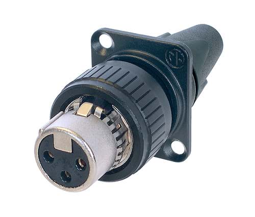 Bild von XLR chassisdeel 3 pin bus EMC zwart