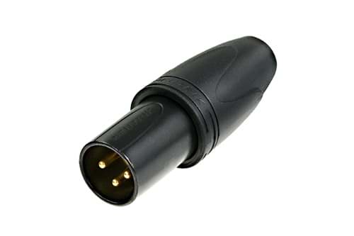 Afbeelding van XLR kabeldeel 3 pin pen zwarte behuizing goudcontacten IP67 BULK
