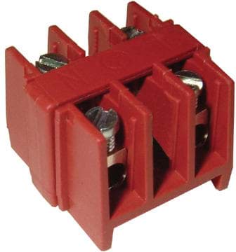 Picture of klemmenstrook 2-polig 2,5mm2 schroef+lamel INSERTS PA66 T125 TEEBLOCK