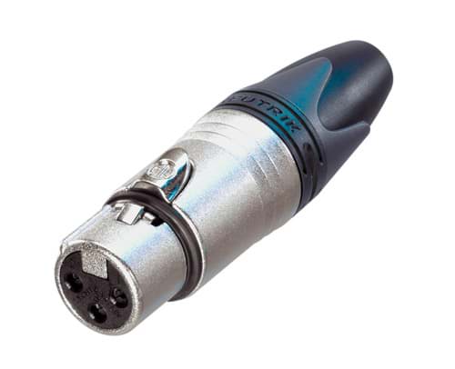 Bild von XLR kabeldeel 3 pin bus nikkel behuizing zilvercontacten krimp