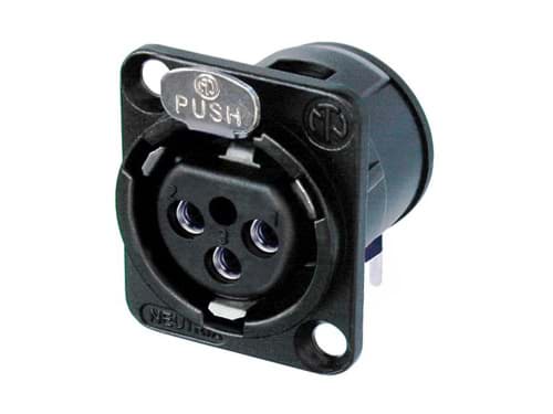 Bild von XLR chassis D 3p female PCB-H zwart
