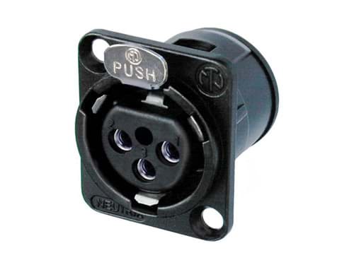 Bild von XLR chassis D 3p female PCB-V zwart