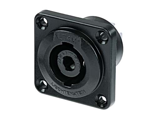 Bild von speakON 4-polig chassis metaal male zwart