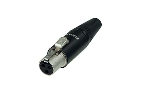 Bild von TINY XLR kabeldeel 3p female zwart/goud