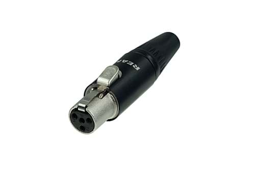 Bild von TINY XLR kabeldeel 4p female zwart/goud