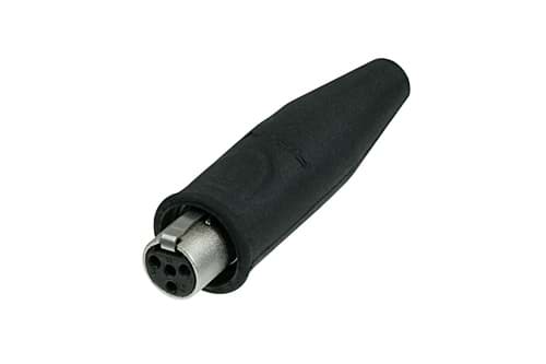 Bild von TINY XLR kabeldeel 4p female zwart/goud rubber