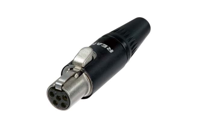 Bild von TINY XLR kabeldeel 5p female zwart/goud