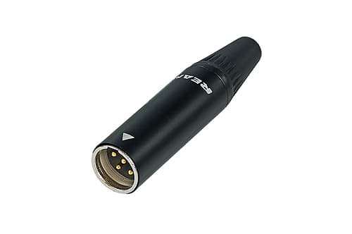 Bild von TINY XLR kabeldeel 4p male zwart/goud