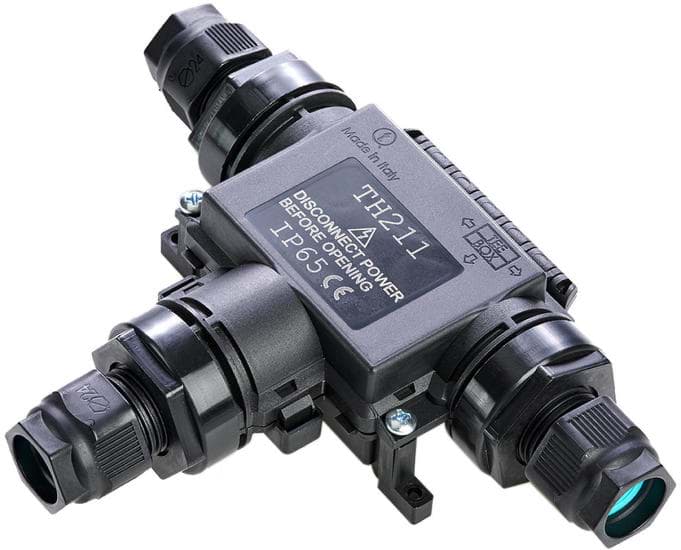 Picture of kabeldoos 3-weg-T D6-13,5 + klemmenstrook 5+3-polig IP65 KIT