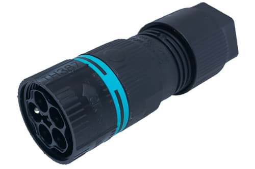 Afbeelding van mini-TEEPLUG kabeldeel lang 5p pen schroef D7-13,7 IP68 BULK