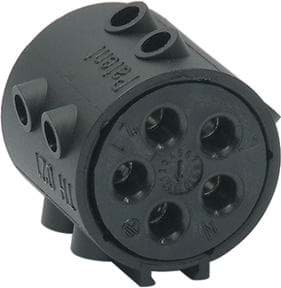 Bild von klemmenstrook rond 5-polig 4mm2 schroef 32A IP20 TEEDRUM