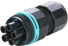 Picture of mini-TEEPLUG kabeldeel 5p(4p+PE) bus schroef 17,5A D7-12 IP68