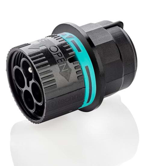 Picture of mini-TEEPLUG chassis+moer M20 4p pen schroef 17,5A IP68