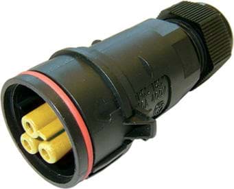 Afbeelding van TEEPLUG TH404 kabeldeel 2p bus schroef zilver 25A D7-14 IP65 BULK
