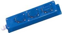 Bild von snoercentrale 3-voudig Schuko randaarde blauw M20 doorlaat  6-12mm
