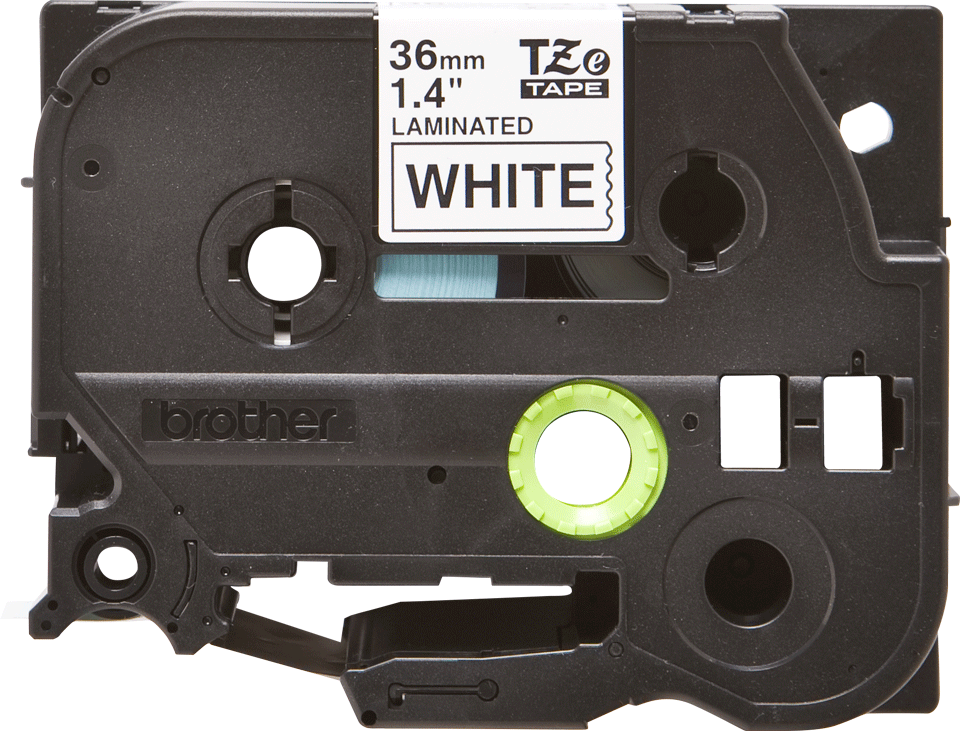 Bild von tape TZ 36mm zwart op wit L=8m