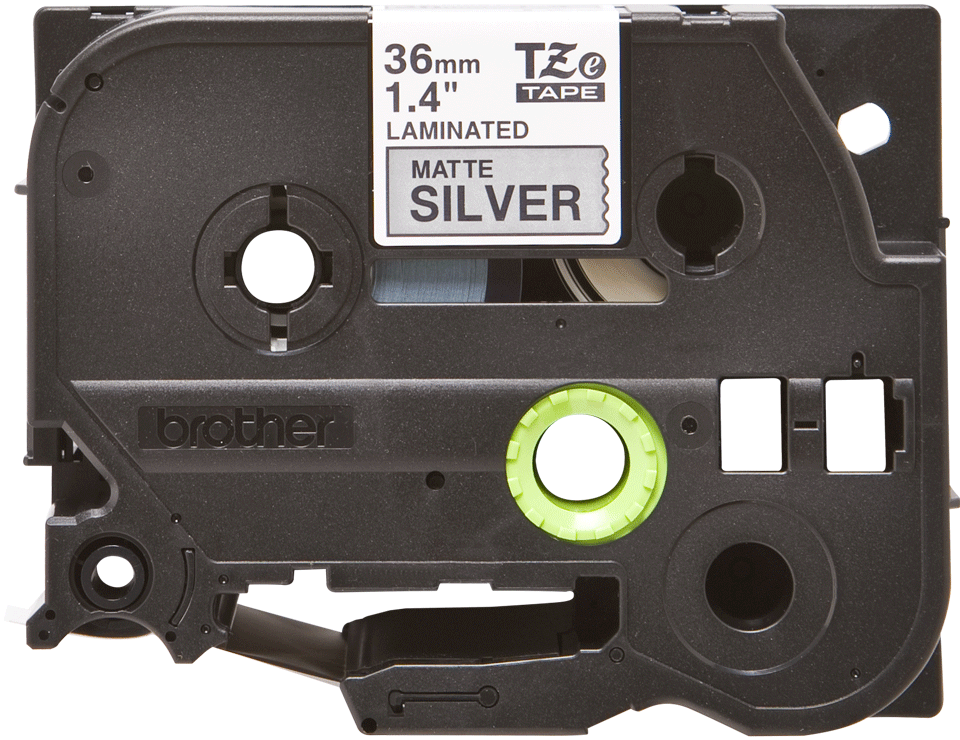 Picture of tape TZ 36mm zwart op zilver-mat L=8m