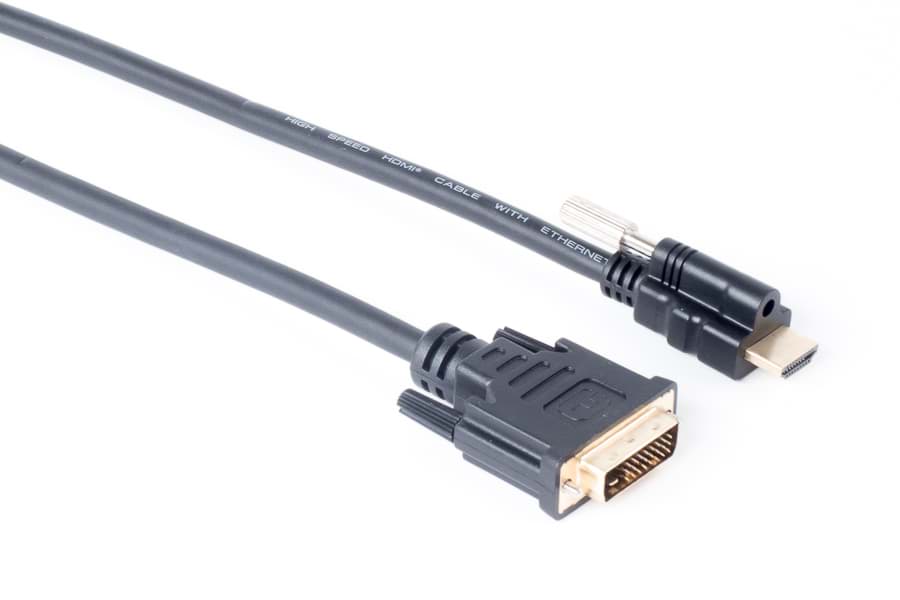 Picture of HDMI kabel A-locking > DVI 2,0m (Premium HDMI 2.0)