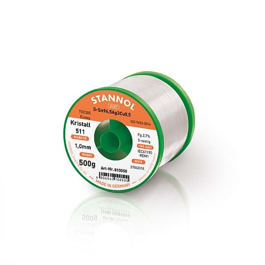Bild von Soldeertin loodvrij TSC305 Sn96,5Ag3Cu0,5  0,7mm 500g Stannol