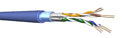 Afbeelding van datakabel CAT6A F/FTP 4PxAWG23 Cca-s1 blauw UC500 Draka HA500