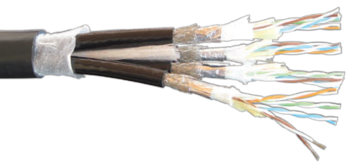 Afbeelding van datakabel MULTI 4x CAT5E SF/UTP AWG24/7 PVC zwart Proplex Ultra
